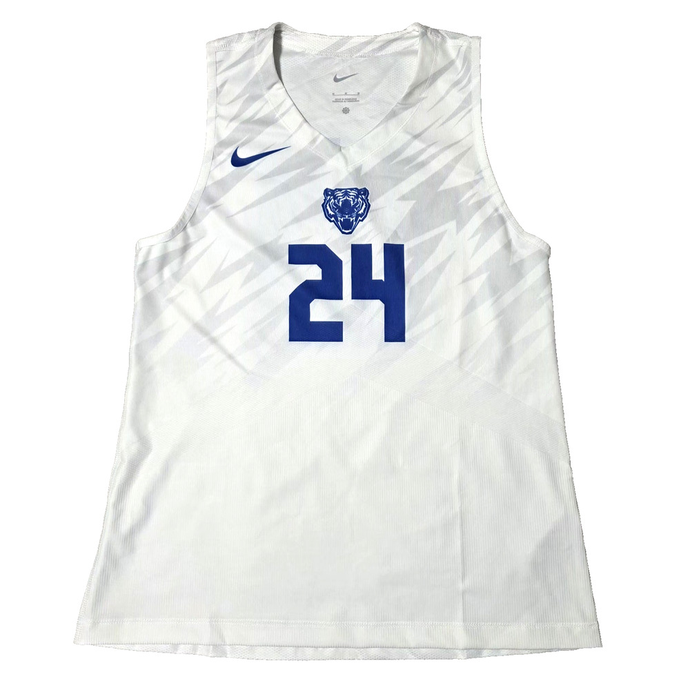 Nike Tigers #24 Basketball Jersey Men's Medium White/Blue